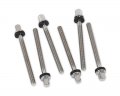 2 1/4" DW Stainless Steel True Pitch Tension Rods, Finer Thread, Pack Of 6