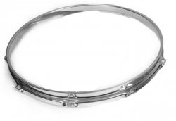 14" 10 Hole, 1.6mm Triple Flange Drum Hoop, Chrome, By dFd