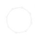 DFD 13" 2.3mm 8-Hole Steel Snare-Side Hoop - White Powder-Coated Finish