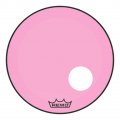 18" Remo Powerstroke 3 Colortone Bass Drum Head, Pink, With Port Hole, P3-1318-CT-PKOH