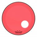 26" Remo Powerstroke 3 Colortone Bass Drum Head, Red, With Port Hole, P3-1326-CT-RDOH