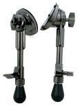 Heavy Duty 2 Position Telescoping Bass Drum Spurs, Black Nickel, Pair, By dFd