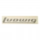 Ludwig Logo Bass Drum Decal 10", Black