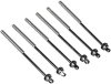 4.37" DW Chrome True Pitch Tension Rods, Finer Thread, Pack Of 6