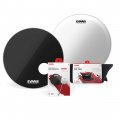22" Evans EQ3 Batter And Resonant Side Bass Drum Head Pack With EQ Muffling Pad