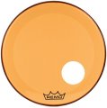 22" Remo Powerstroke 3 Colortone Bass Drum Head, Orange, With Port Hole, P3-1322-CT-OGOH