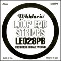 D'Addario LE028PB Phosphor Bronze Loop End .028 gauge, Single String