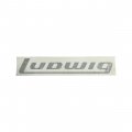 Ludwig Block Logo Decal With Individual Lettering, 13" Long - Black