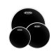 Evans Level 360 10, 12, 16" Black Onyx 2 Ply Tom Head Pack-Rock, ETP-ONX2-R - Old Logo