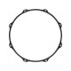 Worldmax 12" 2.3mm Triple-Flange Hoop, 8 Holes - Black Nickel