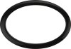 6" Black Oval Bass Drum Os Bass Head Hole Reinforcement System, HOBL6