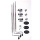 DW Chrome 12.7mm Floor Tom Legs And 2012 Brackets, Set Of 3, DRSPFLT3CR2