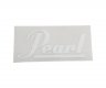 Pearl Bass Drum Sticker, White