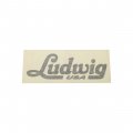 Ludwig Script Logo Bass Drum Decal 6.5" - Black