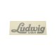 Ludwig Script Logo Bass Drum Decal 6.5" - Black