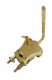 dFd Medium Single L-Rod Mount With Clamp, Brass, 9.5mm, DISCONTINUED, IN STOCK