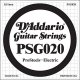 D'Addario PSG020 ProSteels Electric Guitar Single String, .020