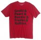 DW Grohl & Peart Red T-Shirt, Limited Stock/Discontinued