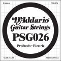 D'Addario PSG026 ProSteels Electric Guitar Single String, .026