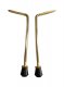 Light Weight Bass Drum Spurs, 9.5 - 10.5mm, Pair, Brass, By dFd, DISCONTINUED, IN STOCK