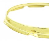 14" 8 Hole Brass Plated 2.3mm Stick Saver Drum Hoop Batter Side, DISCONTINUED, IN STOCK