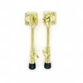 Worldmax Retractable Bass Drum Spurs With Brass Finish - Pair