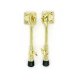 Worldmax Retractable Bass Drum Spurs With Brass Finish - Pair