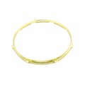 15" 8 Hole 2.3mm Triple Flange Snare Side Drum Hoop, Brass, DISCONTINUED, IN STOCK