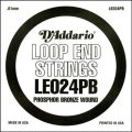 D'Addario LE024PB Phosphor Bronze Loop End .024 gauge, Single String