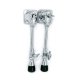 Worldmax Retractable Bass Drum Spurs With Chrome Finish - Pair