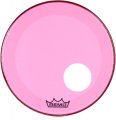 20" Remo Powerstroke 3 Colortone Bass Drum Head, Pink, With Port Hole, P3-1320-CT-PKOH