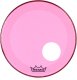 20" Remo Powerstroke 3 Colortone Bass Drum Head, Pink, With Port Hole, P3-1320-CT-PKOH