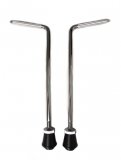 Light Weight Bass Drum Spurs, 9.5 - 10.5mm, Pair, Chrome, By dFd, DISCONTINUED, IN STOCK