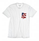 DW American Flag Pocket White T-Shirt - Large, DISCONTINUTED/LIMITED STOCK